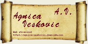 Agnica Vesković vizit kartica